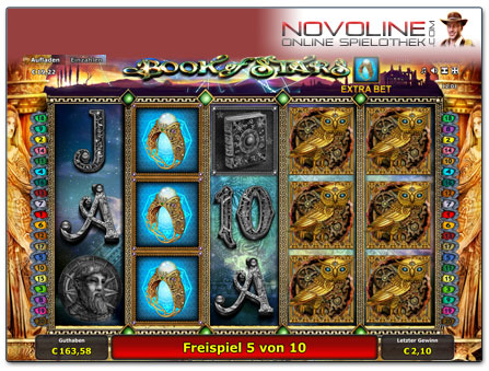 Novoline Spiel Book of Stars Freispielrunde