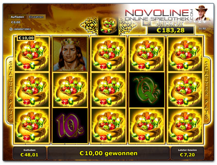 Novoline Spiel Kingdom of Legends Freispielrunde