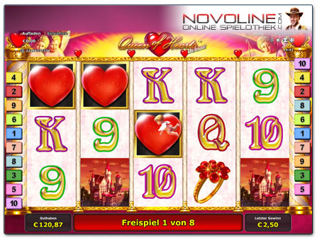 Novoline Queen of Hearts Freispielrunde