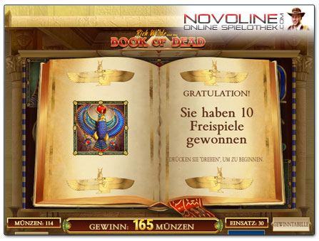 Play'n GO Book of Dead Bonussymbol-Auswahl