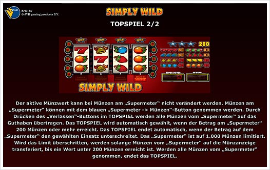 Simply Wild Auszahlungsstruktur 3